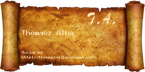 Thomasz Alba névjegykártya